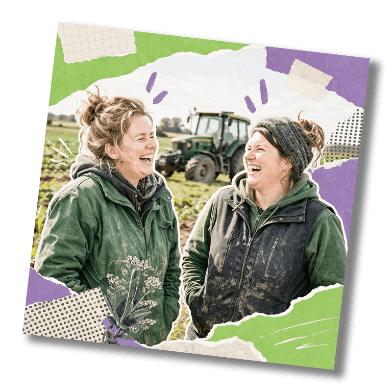 Lachende Kolleginnen